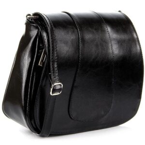 Torebka skórzana listonoszka DAN-A T131 czarna