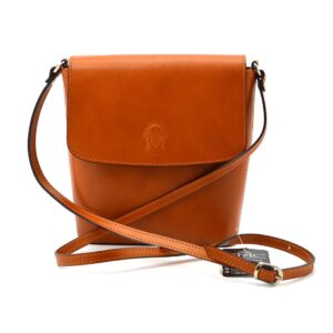 Klasyczna skórzana elegancka damska listonoszka