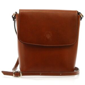 Klasyczna skórzana elegancka damska listonoszka