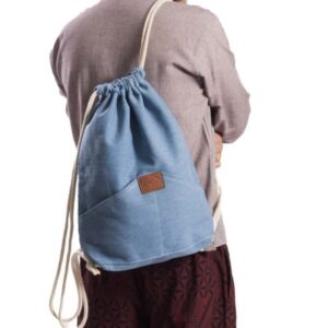 Plecak worek z kieszeniami jeans