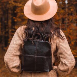 DAN-A T65 czekoladowy plecak skórzany damski