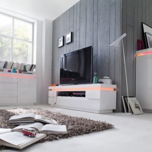 Szafka RTV biała mat 175 cm Atlantic