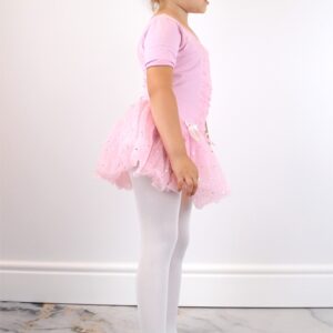 Skórzane baletki dziewczęce do tańca na gumki czarne Nazo NB02CM