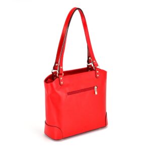 Skórzana torebka na ramię z licowej skóry shopper