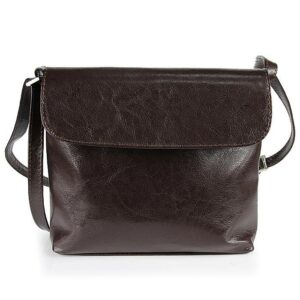 Torebka skórzana damska listonoszka DAN-A T47 czekoladowa
