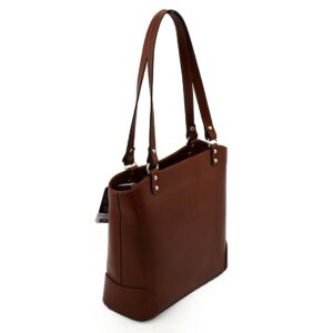 Skórzana torebka na ramię z licowej skóry shopper