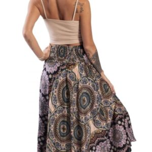 Rozkloszowana długa spódnica orientalny wzór