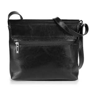 Torebka skórzana damska listonoszka DAN-A T47 czarna