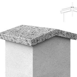 Daszek dwuspadzisty klejony granitowy Grey 3cm