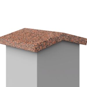 Daszek dwuspadzisty klejony granitowy New Balmoral Red 2cm