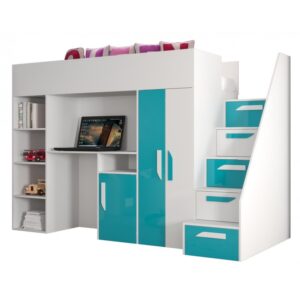 PARTY 14 – łóżko piętrowe ze schodami