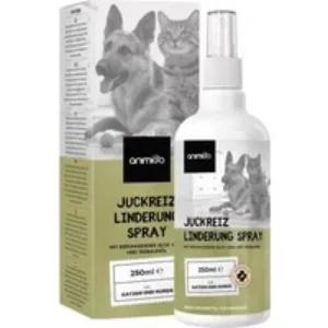 Juckreizlinderung – 250ml Spray – für Hunde & Katzen ständig kratzende, trockene & juckende Haut – Natürliches Hautpflegespray für Hunde & Katzen