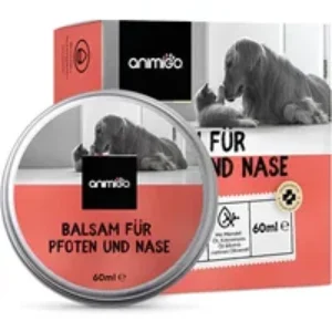 Nase & Pfotenbalsam für Hund und Katze – 60ml Balsam – Spendet Feuchtigkeit & beruhigt Pfoten und Nase – Mit Sheabutter, Mandel-, Oliven- und Kokosöl