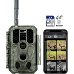 4G LTE Wildkamera Fotofalle Wildtierkamera mit SIM-Karte 120° Bewegungserkennung 48MP 1296P Nachtsicht IP66 wasserdicht und 32GB SD Karte A390G Green