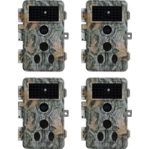4-tlg. Nachtsicht Kamera 64MP 2306*1296p mit Bewegungsmelder Max. Entfernung bis 90 Füße, 0,1s Trigger Geschwindigkeit,IP66 Wasserdichter| A262