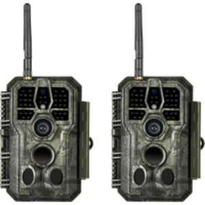 2-tlg. Wildkamera Wlan Fotofalle Jagdkamera Wildtierkamera 64MP 1296P 0,1s Schnelle Trigger Geschwindigkeit Nachtsicht Bewegungsmelder 110°PIR IP66 Wasserdichter | A280W Grün