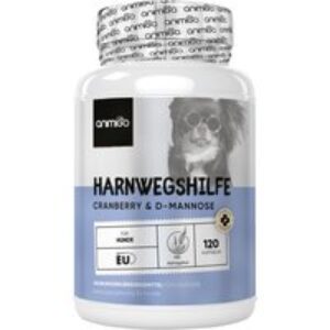 Harnwegshilfe für Hunde – 120 Cranberry Kapseln mit D Mannose – Für Harnblase & Niere